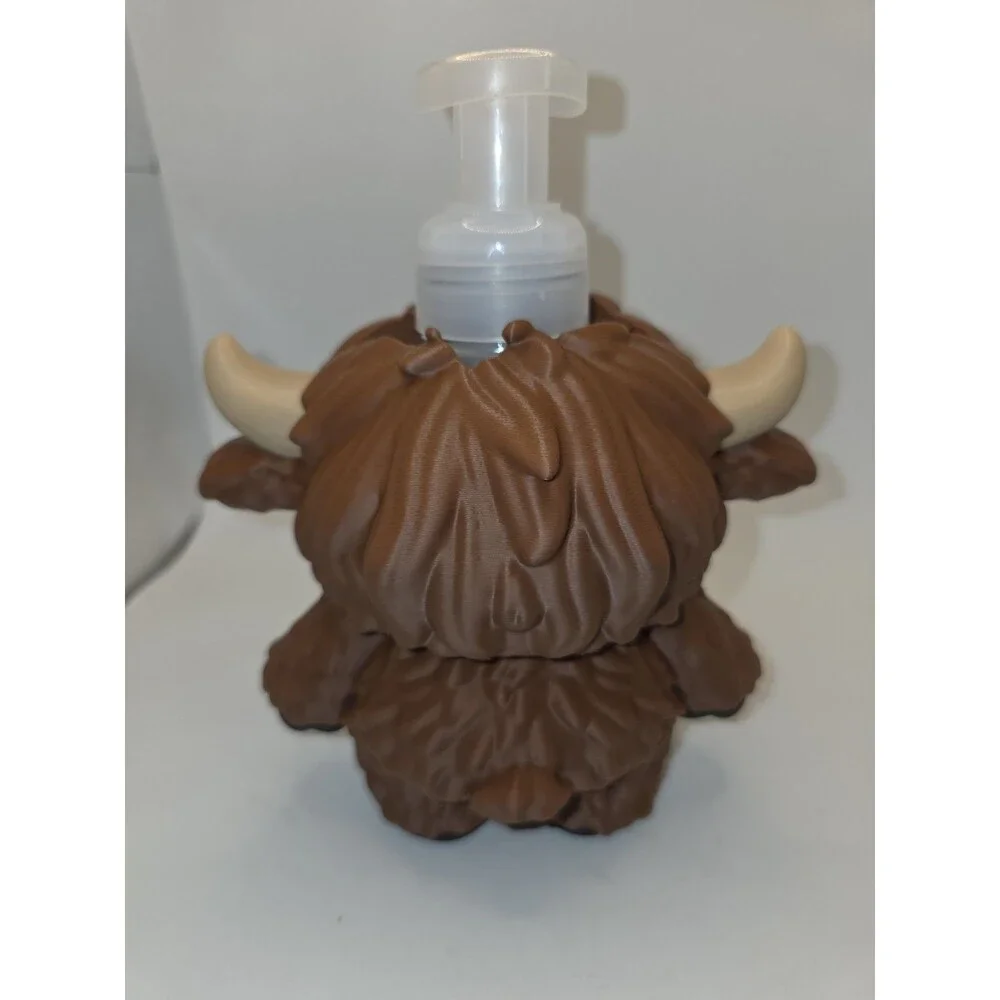 Highland Cow Soap Dispenser Holder Fits Bath & Body Works Foaming Soap